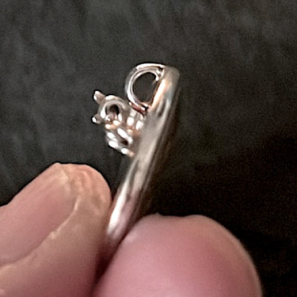 🐻 925 STAMP STERLING SILVER MOSAIC LAPIS STONE BEAR BROOCH PIN/NECKLACE PENDANT - Picture 4 of 7